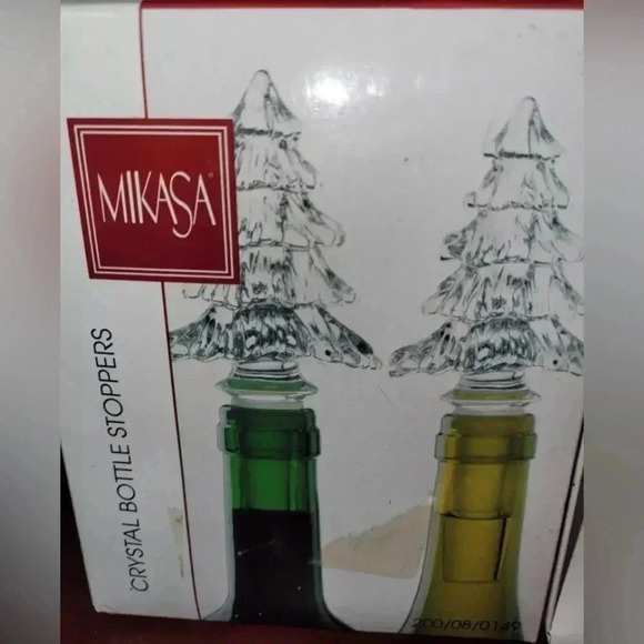 Mikasa Wine Bottle Stopper Set Fine Crystal Tree
Shaped Boxed Holiday Classics - Picture 5 of 9